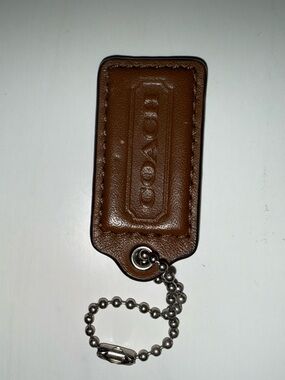 Coach Brown Leather Key Fob Keychain